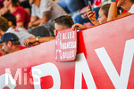 06.09.2026, München, Deutschland. Google Pixel Frauen-Bundesliga: FC Bayern München Frauen gegen SC Freiburg Frauen am FC Bayern Campus. Plakat für Vanessa Gilles (FC Bayern Frauen)