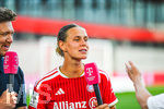06.09.2026, München, Deutschland. Google Pixel Frauen-Bundesliga: FC Bayern München Frauen gegen SC Freiburg Frauen am FC Bayern Campus. Klara Bühl (FC Bayern Frauen)im Interview