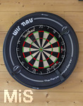 10.09.2026, Dart-Vereinsheim im Allgäu, Dartspielen ist ein Wurf- und Präzisionssport für Alt und Jung. Die Dartscheibe, mit Double- und Triple-Ring, Doppelbull, Bull, Bullseye. Die Steeldartscheibe besteht aus Sisalfasern, 