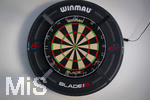 10.09.2026, Dart-Vereinsheim im Allgäu, Dartspielen ist ein Wurf- und Präzisionssport für Alt und Jung. Die Dartscheibe, mit Double- und Triple-Ring, Doppelbull, Bull, Bullseye. Die Steeldartscheibe besteht aus Sisalfasern, 
