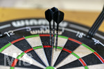 10.09.2026, Dart-Vereinsheim im Allgäu, Dartspielen ist ein Wurf- und Präzisionssport für Alt und Jung. Die Dartscheibe, mit Double- und Triple-Ring, Doppelbull, Bull, Bullseye. Die Steeldartscheibe besteht aus Sisalfasern, 