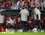 10.09.2026, Fussball UEFA Championsleague 2026/2027: 1.Spieltag,  FC Bayern München - FK Bodo/Glimt, in der Allianz-Arena München, 
  Serge Gnabry (FC Bayern München) auf der Tribüne

