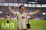 12.09.2026, Fussball Bundesliga 2026/2027, 3.Spieltag, FC Augsburg - Bayer Leverkusen, in der WWK-Arena Augsburg, Torjubel Michael Gregoritsch (FC Augsburg) 


