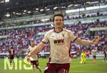 12.09.2026, Fussball Bundesliga 2026/2027, 3.Spieltag, FC Augsburg - Bayer Leverkusen, in der WWK-Arena Augsburg, Torjubel Michael Gregoritsch (FC Augsburg) 



