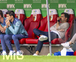 12.09.2026, Fussball Bundesliga 2026/2027, 3.Spieltag, FC Augsburg - Bayer Leverkusen, in der WWK-Arena Augsburg, Trainer Carles Martinez (Bayer Leverkusen) enttäuscht 

