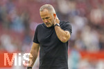 12.09.2026, Fussball Bundesliga 2026/2027, 3.Spieltag, FC Augsburg - Bayer Leverkusen, in der WWK-Arena Augsburg, Trainer Manuel Baum (FC Augsburg) nachdenklich 