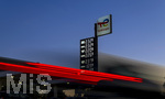 12.09.2026,  Türkheim in Bayern (Unterallgäu), Aktuelle Spritpreisanzeige an einer TOTALENERGIES-Tankstelle an der Autobahn A-96, Der Liter Diesel kostet 2,329 EURO , ein Auto fährt vorbei.