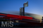 12.09.2026,  Türkheim in Bayern (Unterallgäu), Aktuelle Spritpreisanzeige an einer TOTALENERGIES-Tankstelle an der Autobahn A-96, Der Liter Diesel kostet 2,329 EURO , ein Auto fährt vorbei.