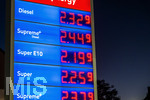14.09.2026,  Bad Wörishofen in Bayern, Spritpreisanzeige an einer Tankstelle in Bad Wörishofen (Unterallgäu), der Diesel kostet 2,32 Euro. Super-Benzin E10 2,19 Euro pro Liter. Super 2,25 EURO.       