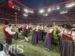 18.09.2026, Fussball Bundesliga 2026/2027, 4.Spieltag, FC Bayern München - 1.FC Union Berlin, in der Allianz-Arena München,   Blasmusik in der Allianz-Arena


