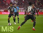 18.09.2026, Fussball Bundesliga 2026/2027, 4.Spieltag, FC Bayern München - 1.FC Union Berlin, in der Allianz-Arena München,   Jamal Musiala (Bayern München) am Ball, Alphonso Davies (FC Bayern München) Joshua Kimmich (FC Bayern München) 


