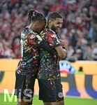 18.09.2026, Fussball Bundesliga 2026/2027, 4.Spieltag, FC Bayern München - 1.FC Union Berlin, in der Allianz-Arena München,  Ismael Saibari (FC Bayern München) jubelt mit Michael Olise (FC Bayern München) 


