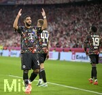 18.09.2026, Fussball Bundesliga 2026/2027, 4.Spieltag, FC Bayern München - 1.FC Union Berlin, in der Allianz-Arena München,  Ismael Saibari (FC Bayern München) jubelt 

