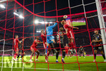 18.09.2026, Fussball Bundesliga 2026/2027, 4.Spieltag, FC Bayern München - 1.FC Union Berlin, in der Allianz-Arena München,  Zweikampf, v.li: Michael Aebischer (Union Berlin),. Min-jae Kim (Bayern München, Minjae Kim), Torwart Frederik Rönnow (Union Berlin), Harry Kane (FC Bayern München), Leopold Querfeld (Union Berlin) 


