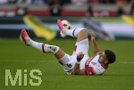 19.09.2026, Fussball 1. Bundesliga 2026/2027, 4.Spieltag, VfB Stuttgart - Borussia Dortmund, in der MHP-Arena Stuttgart, Ermedin Demirovic (Stuttgart) am Boden.
 

