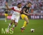 19.09.2026, Fussball 1. Bundesliga 2026/2027, 4.Spieltag, VfB Stuttgart - Borussia Dortmund, in der MHP-Arena Stuttgart, v.l. Josha Vagnoman (Stuttgart) gegen Maximilian Beier (Borussia Dortmund) 
 

