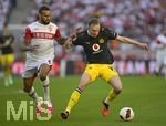 19.09.2026, Fussball 1. Bundesliga 2026/2027, 4.Spieltag, VfB Stuttgart - Borussia Dortmund, in der MHP-Arena Stuttgart, v.l. Josha Vagnoman (Stuttgart) gegen Maximilian Beier (Borussia Dortmund) 
 


