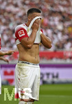 19.09.2026, Fussball 1. Bundesliga 2026/2027, 4.Spieltag, VfB Stuttgart - Borussia Dortmund, in der MHP-Arena Stuttgart, 
 Ermedin Demirovic (Stuttgart) ist nachdenklich.

