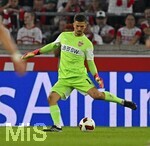 19.09.2026, Fussball 1. Bundesliga 2026/2027, 4.Spieltag, VfB Stuttgart - Borussia Dortmund, in der MHP-Arena Stuttgart, Torwart Fabian Bredlow (Stuttgart) Schusshaltung
 

