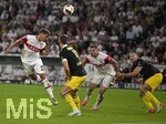 19.09.2026, Fussball 1. Bundesliga 2026/2027, 4.Spieltag, VfB Stuttgart - Borussia Dortmund, in der MHP-Arena Stuttgart, Grischa Prömel (Stuttgart) , Nico Schlotterbeck (Borussia Dortmund) Ermedin Demirovic (Stuttgart) und Waldemar Anton (Borussia Dortmund) 
 

