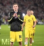 19.09.2026, Fussball 1. Bundesliga 2026/2027, 4.Spieltag, VfB Stuttgart - Borussia Dortmund, in der MHP-Arena Stuttgart, Maximilian Beier (Borussia Dortmund) feiert nach dem Spiel
 

