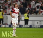19.09.2026, Fussball 1. Bundesliga 2026/2027, 4.Spieltag, VfB Stuttgart - Borussia Dortmund, in der MHP-Arena Stuttgart,  Finn Jeltsch (Stuttgart) ist nach dem Spiel enttäuscht.
 

