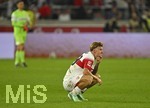 19.09.2026, Fussball 1. Bundesliga 2026/2027, 4.Spieltag, VfB Stuttgart - Borussia Dortmund, in der MHP-Arena Stuttgart, 
 Finn Jeltsch (Stuttgart) ist enttäuscht.

