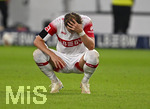 19.09.2026, Fussball 1. Bundesliga 2026/2027, 4.Spieltag, VfB Stuttgart - Borussia Dortmund, in der MHP-Arena Stuttgart,  Finn Jeltsch (Stuttgart) ist enttäuscht.

