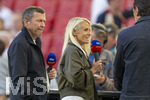 19.09.2026, Fussball 1. Bundesliga 2026/2027, 4.Spieltag, VfB Stuttgart - Borussia Dortmund, in der MHP-Arena Stuttgart, v.li: Lothar Matthäus, Julia Simic am SKY Mikrofon  