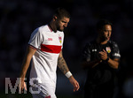 19.09.2026, Fussball 1. Bundesliga 2026/2027, 4.Spieltag, VfB Stuttgart - Borussia Dortmund, in der MHP-Arena Stuttgart, Jeff Chabot (Stuttgart) beim Aufwärmen im Streiflicht.