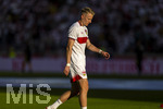 19.09.2026, Fussball 1. Bundesliga 2026/2027, 4.Spieltag, VfB Stuttgart - Borussia Dortmund, in der MHP-Arena Stuttgart, Chris Führich (Stuttgart) beim Aufwärmen im Streiflicht.