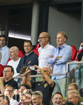 19.09.2026, Fussball 1. Bundesliga 2026/2027, 4.Spieltag, VfB Stuttgart - Borussia Dortmund, in der MHP-Arena Stuttgart, Führungsetage Dortmund auf der Tribüne, von links: Berater des Managements Matthias Sammer (Borussia Dortmund), Geschäftsführer Sport Lars Ricken, Geschäftsführer Carsten Cramer (Dortmund),  Präsident Hans-Joachim Watzke (Borussia Dortmund), 