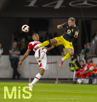 19.09.2026, Fussball 1. Bundesliga 2026/2027, 4.Spieltag, VfB Stuttgart - Borussia Dortmund, in der MHP-Arena Stuttgart,  Josha Vagnoman (Stuttgart) gegen Julian Ryerson (Borussia Dortmund) 