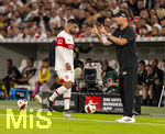 19.09.2026, Fussball 1. Bundesliga 2026/2027, 4.Spieltag, VfB Stuttgart - Borussia Dortmund, in der MHP-Arena Stuttgart, Deniz Undav (Stuttgart) wird ausgewechselt. Trainer Sebastian Hoeneß (Stuttgart) 