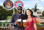 20.09.2026, Fussball 1. Bundesliga 2026/2027,  FC Bayern München, Die Mannschaft auf dem Oktoberfest in der Käfer-Schänke. (Poolfoto). Alphonso Davies (FC Bayern München) mit Frau Sheyenne Jen