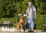 20.09.2026, Freibad Bad Wörishofen (Bayern), Hundebadetag im Freibad Sonnenbüchl in Bad Wörishofen. Nach der offizielle Schliessung des Bades für die Sommergäste dürfen die Hunde nochmal nach Herzenslust ins ungechlorte Wasser springen und toben. 