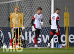 22.09.2026, Fussball DFB-Nationalmannschaft Deutschland, Trainingslager in Herzogenaurach, im Homeground bei ADIDAS, vor den UEFA Nations League Spielen, Training der Nationalmannschaft vor der anwesenden Presse. Torwart Mac ter Stegen , Torwart Finn Dahmen (Deutschland) und Torwart Alexander Nübel (Deutschland).