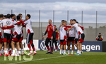 22.09.2026, Fussball DFB-Nationalmannschaft Deutschland, Trainingslager in Herzogenaurach, im Homeground bei ADIDAS, vor den UEFA Nations League Spielen, Spassiges Training, mit Nathaniel Brown (Deutschland), Hennes Behrens (Deutschland), Younes Ebnoutalib (Deutschland), Jamal Musiala (Deutschland), 