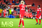 22.09.2026, Unterhaching, Deutschland. UEFA Women's Champions League, 1. Spieltag der Ligaphase: FC Bayern München Frauen gegen Manchester City. UWCL-Auftakt der FC Bayern Frauen und erstes UWCL-Pflichtspiel im neuen Zuhause Sportpark Unterhaching. Pernille Harder (FC Bayern Frauen)
