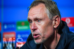 22.09.2026, Unterhaching, Deutschland. UEFA Women's Champions League, 1. Spieltag der Ligaphase: FC Bayern München Frauen gegen Manchester City. UWCL-Auftakt der FC Bayern Frauen und erstes UWCL-Pflichtspiel im neuen Zuhause Sportpark Unterhaching. Pressekonferenz (PK) mit Andrée Jeglertz (Cheftrainer, Manchester City Frauen)