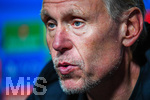 22.09.2026, Unterhaching, Deutschland. UEFA Women's Champions League, 1. Spieltag der Ligaphase: FC Bayern München Frauen gegen Manchester City. UWCL-Auftakt der FC Bayern Frauen und erstes UWCL-Pflichtspiel im neuen Zuhause Sportpark Unterhaching. Pressekonferenz (PK) mit Andrée Jeglertz (Cheftrainer, Manchester City Frauen)