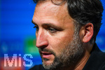 22.09.2026, Unterhaching, Deutschland. UEFA Women's Champions League, 1. Spieltag der Ligaphase: FC Bayern München Frauen gegen Manchester City. UWCL-Auftakt der FC Bayern Frauen und erstes UWCL-Pflichtspiel im neuen Zuhause Sportpark Unterhaching. Pressekonferenz (PK) mit Andrée Jeglertz (Cheftrainer, Manchester City Frauen)