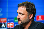 22.09.2026, Unterhaching, Deutschland. UEFA Women's Champions League, 1. Spieltag der Ligaphase: FC Bayern München Frauen gegen Manchester City. UWCL-Auftakt der FC Bayern Frauen und erstes UWCL-Pflichtspiel im neuen Zuhause Sportpark Unterhaching. Pressekonferenz (PK) mit Andrée Jeglertz (Cheftrainer, Manchester City Frauen)