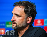 22.09.2026, Unterhaching, Deutschland. UEFA Women's Champions League, 1. Spieltag der Ligaphase: FC Bayern München Frauen gegen Manchester City. UWCL-Auftakt der FC Bayern Frauen und erstes UWCL-Pflichtspiel im neuen Zuhause Sportpark Unterhaching. Pressekonferenz (PK) mit Andrée Jeglertz (Cheftrainer, Manchester City Frauen)