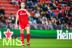 22.09.2026, Unterhaching, Deutschland. UEFA Women's Champions League, 1. Spieltag der Ligaphase: FC Bayern München Frauen gegen Manchester City. UWCL-Auftakt der FC Bayern Frauen und erstes UWCL-Pflichtspiel im neuen Zuhause Sportpark Unterhaching. Giulia Gwinn (FC Bayern Frauen)
