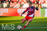 22.09.2026, Unterhaching, Deutschland. UEFA Women's Champions League, 1. Spieltag der Ligaphase: FC Bayern München Frauen gegen Manchester City. UWCL-Auftakt der FC Bayern Frauen und erstes UWCL-Pflichtspiel im neuen Zuhause Sportpark Unterhaching. Giulia Gwinn (FC Bayern Frauen)