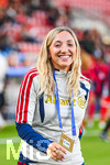 22.09.2026, Unterhaching, Deutschland. UEFA Women's Champions League, 1. Spieltag der Ligaphase: FC Bayern München Frauen gegen Manchester City. UWCL-Auftakt der FC Bayern Frauen und erstes UWCL-Pflichtspiel im neuen Zuhause Sportpark Unterhaching. Larissa Hauenstein (FC Bayern Frauen)