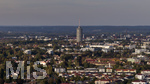 24.09.2026, Augsburg, Deutschland. Blick auf den Hotelturm (Maiskolben) über die Stadt.