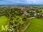 24.09.2026,  Bad Wörishofen im Unterallgäu. Vorne Kurpark, rechts Hotel Sonnenhof