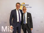 26.09.2026, Internationales Klassikfestival: Festival der Nationen 2026, im Kurhaus Bad Wörishofen (Unterallgäu), Vor dem Eröffnungskonzert mit Sol Gabetta, VIP-Empfang der Ehrengäste, li: Markus Blume (Bayerischer Staatsminister für Wissenschaft und Kunst), Intendant Winfried Roch (Türkheim)